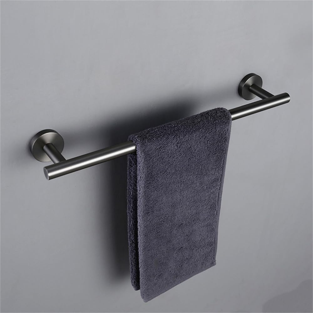 Modern Stainless Steel Bathroom Hardware Set Includes Towel Rack Toilet Paper Holder Bar Hanger Hook and Brushed Gunmetal Grey Finish Stylish and Durable Bathroom Accessories (Gume