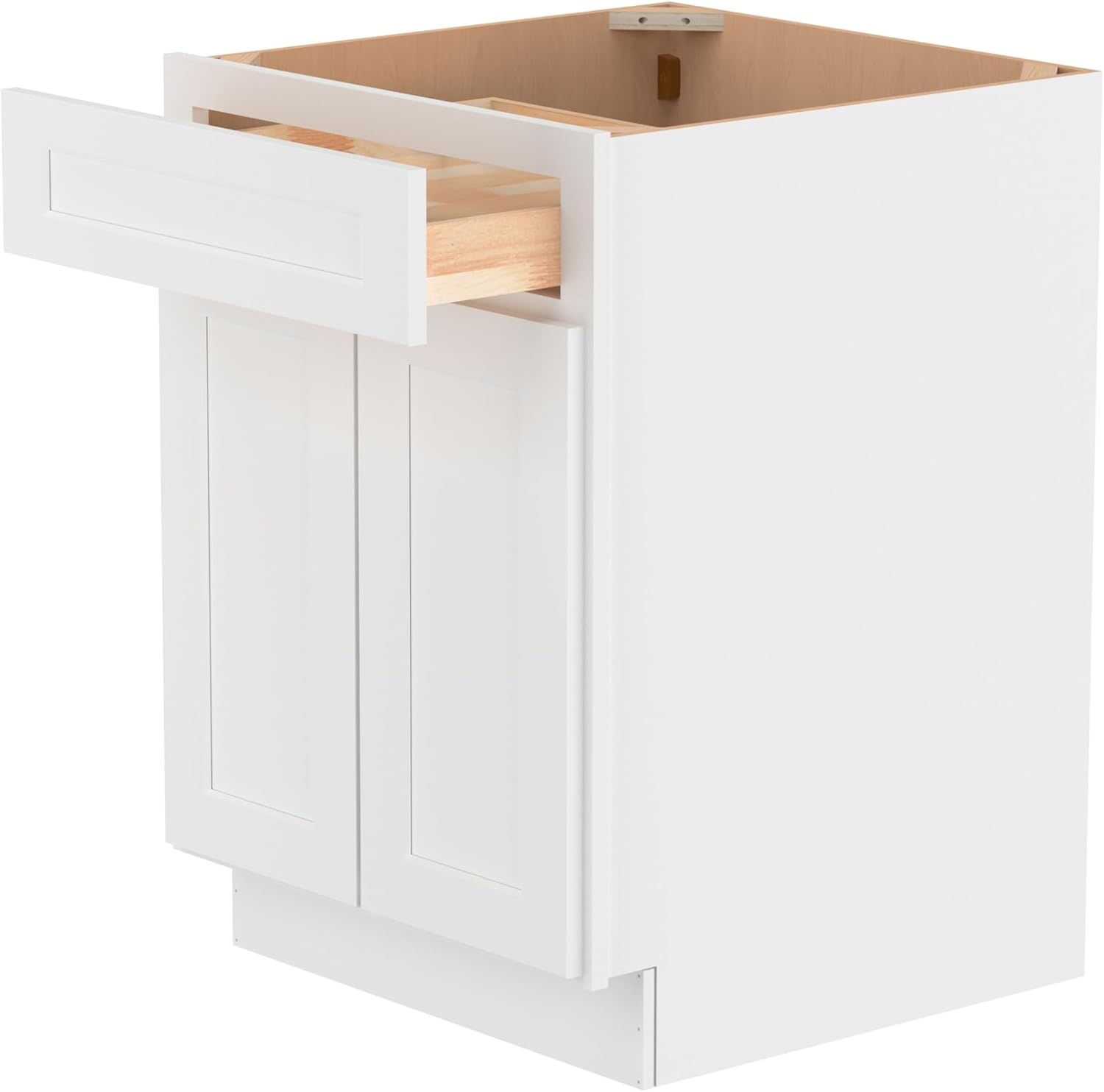 Furinno Shaker Drawer Base Kitchen Cabinet with 2-Doors, Ready to Assemble, 24 D x 24 W x 34.5 H, White