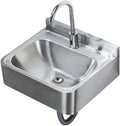 Stainless Steel Sink, Wall-Mounted Single Bowl Sink, Wash Basin Thick Small Sink for Kitchen Bathroom Lavatory,Silver-B (43x41.2x15cm)