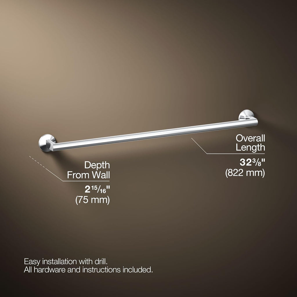 Kohler 78374-CP Components® 30' Towel bar, Polished Chrome