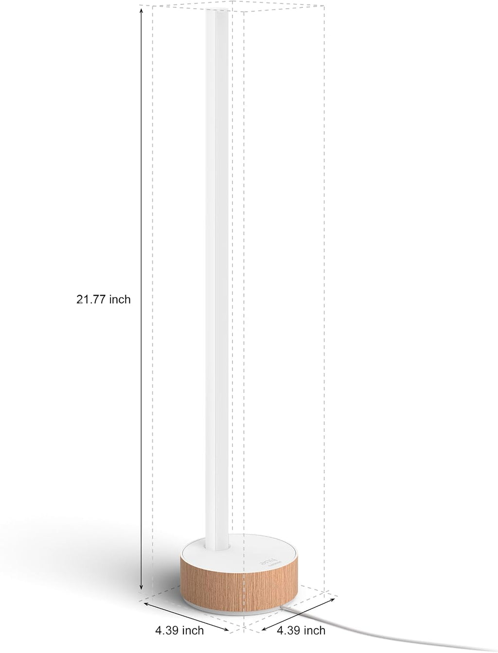Philips Hue Signe Smart Table Lamp, Oak - White Color Ambiance LED Color-Changing Light - 1 Pack - Control with Hue App - Compatible with Alexa, Google Assistant, and Apple Homekit