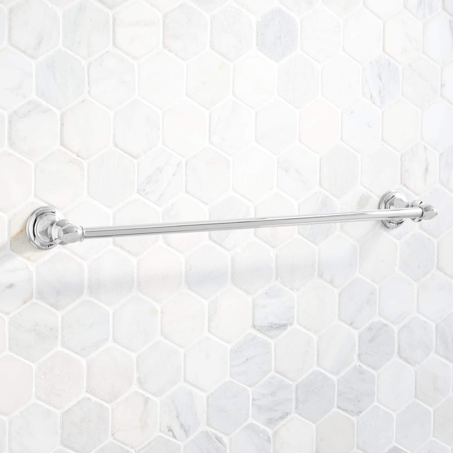 Signature Hardware 948233-24 Beasley 24' Towel Bar - Polished Nickel