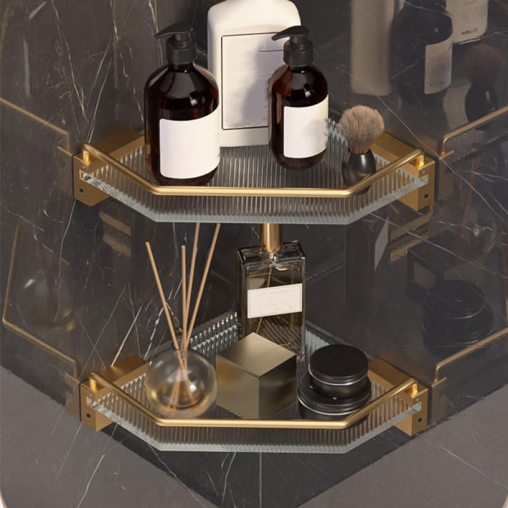 Bathroom Hardware Set, Gold Bath Accessories Wall Mounted Towel Rack,Towel Bar,Toilet Brush,Towel Hooks,Paper Holder,Towel Rack