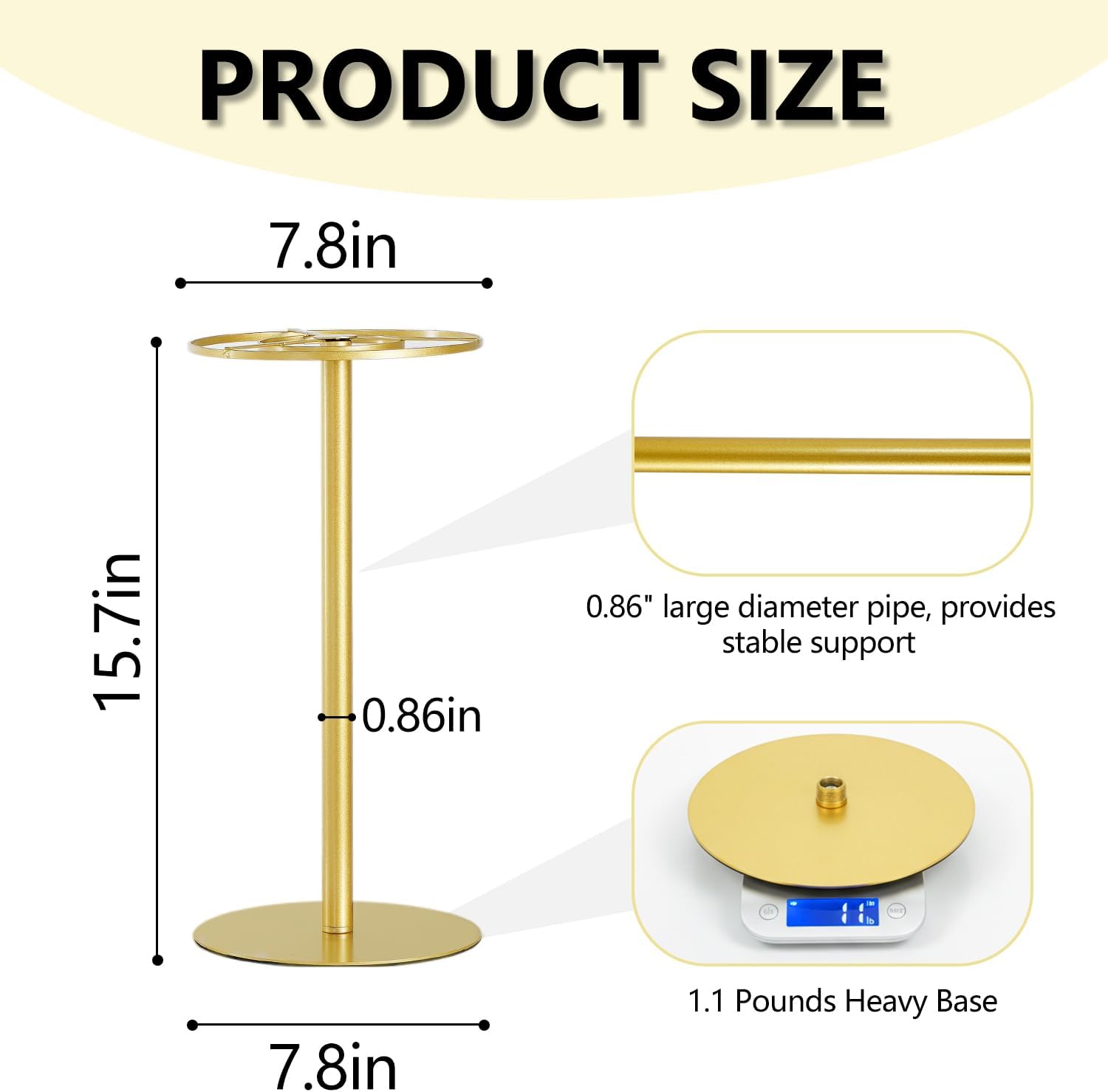 Vincidern 10pcs Wedding Centerpiece 15.7' Gold Flower Stand Centerpieces for Table, Metal Flower Vase for Wedding, Birthday Party, Valentine Decorations