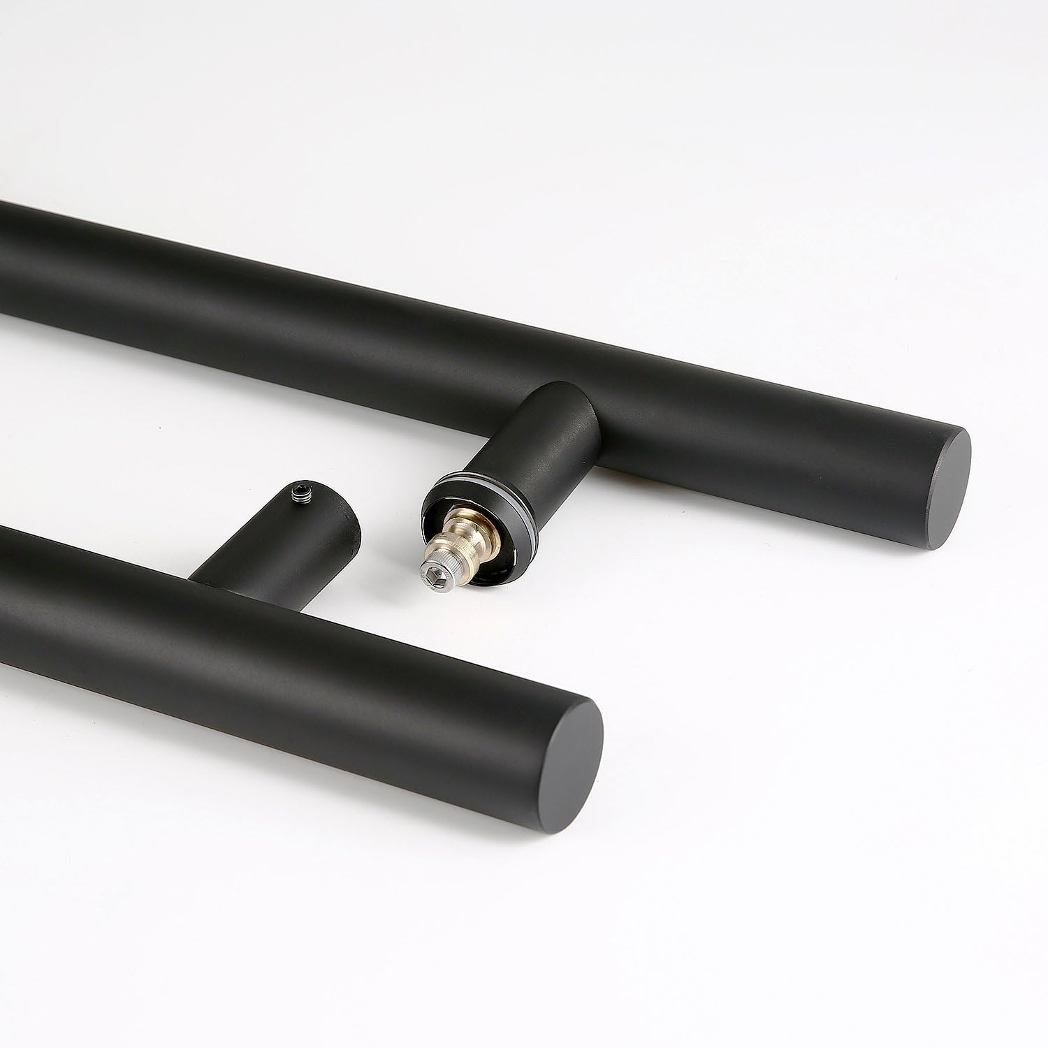 TOGU TG-6012 71-Inch Double-Sided Push Pull Door Handle, Matte Black SUS304 Stainless Steel Ladder Pull, Heavy-Duty for Commercial Glass, Residential Wood Barn & Metal Doors (1800 * 38mm)