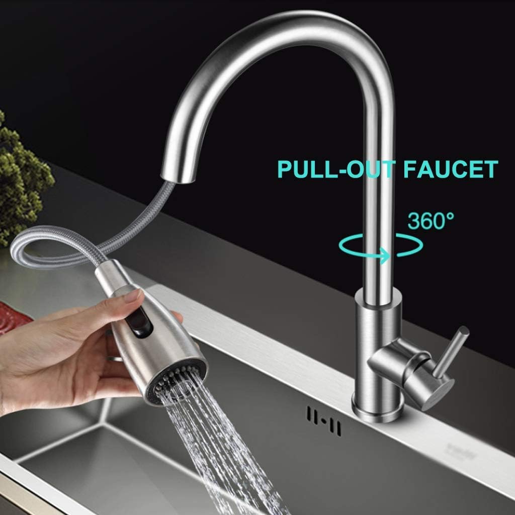 Kitchen Sinks Stainless Steel Manual Sink Kitchen Single Bowl Sink Kitchen Rectangular Sink Stainless Steel Pull (78 * 45 * 20Cm