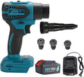 26V Brushless Cordless Rivet Gun, Electric Blind Riveter Tool Kit - Portable Battery Pop Rivet Gun with Ergonomic Handle, LED Light, Compatible for Various Industries completeset