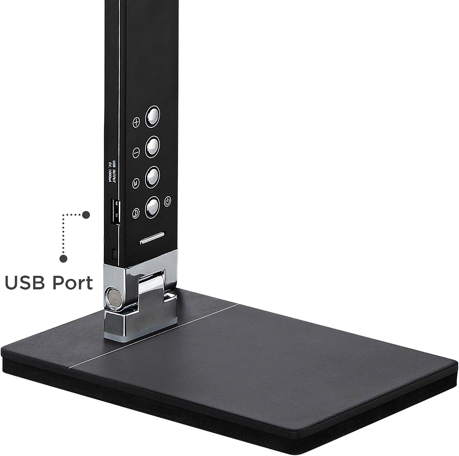 360 Lighting Jett Modern Desk Table Lamp 16 1/2' High with USB Charging Port and Nightlight LED Black Aluminum Touch On Off Dimmer for Bedroom House Bedside Nightstand Home Office Reading