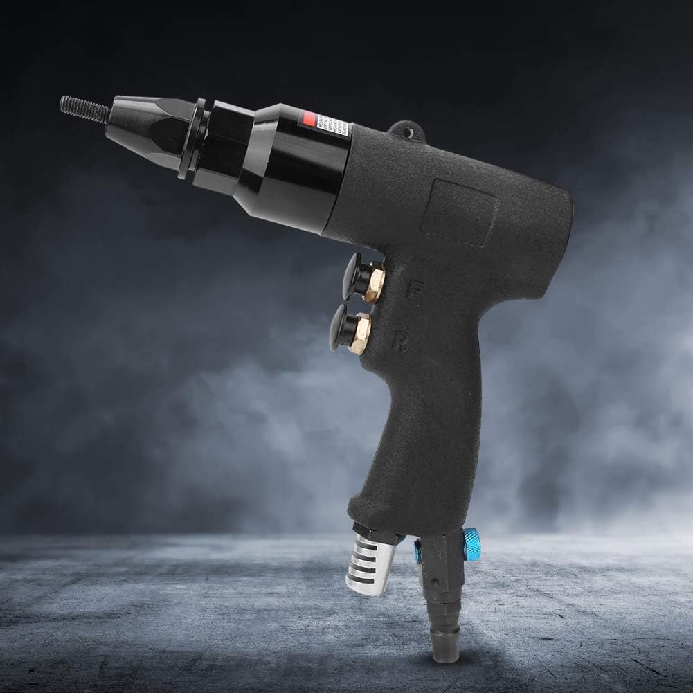 Rivet Gun - Rivet Nut Tool Kit, Pop Rivet Gun, Stainless Steel Rivets, Thread-Screw Design, Energy-Efficient Air Power, Non-Slip Handle, Metal Sheet & Automotive Use