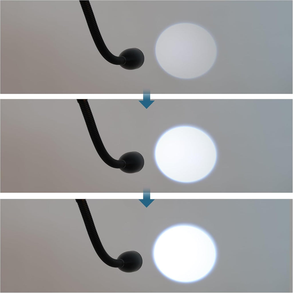LED Examination Light with Adjustable Brightness, Flexible Arm & Desk Clamp – High-CRI LED Task Lighting for Professional & Workbench Use
