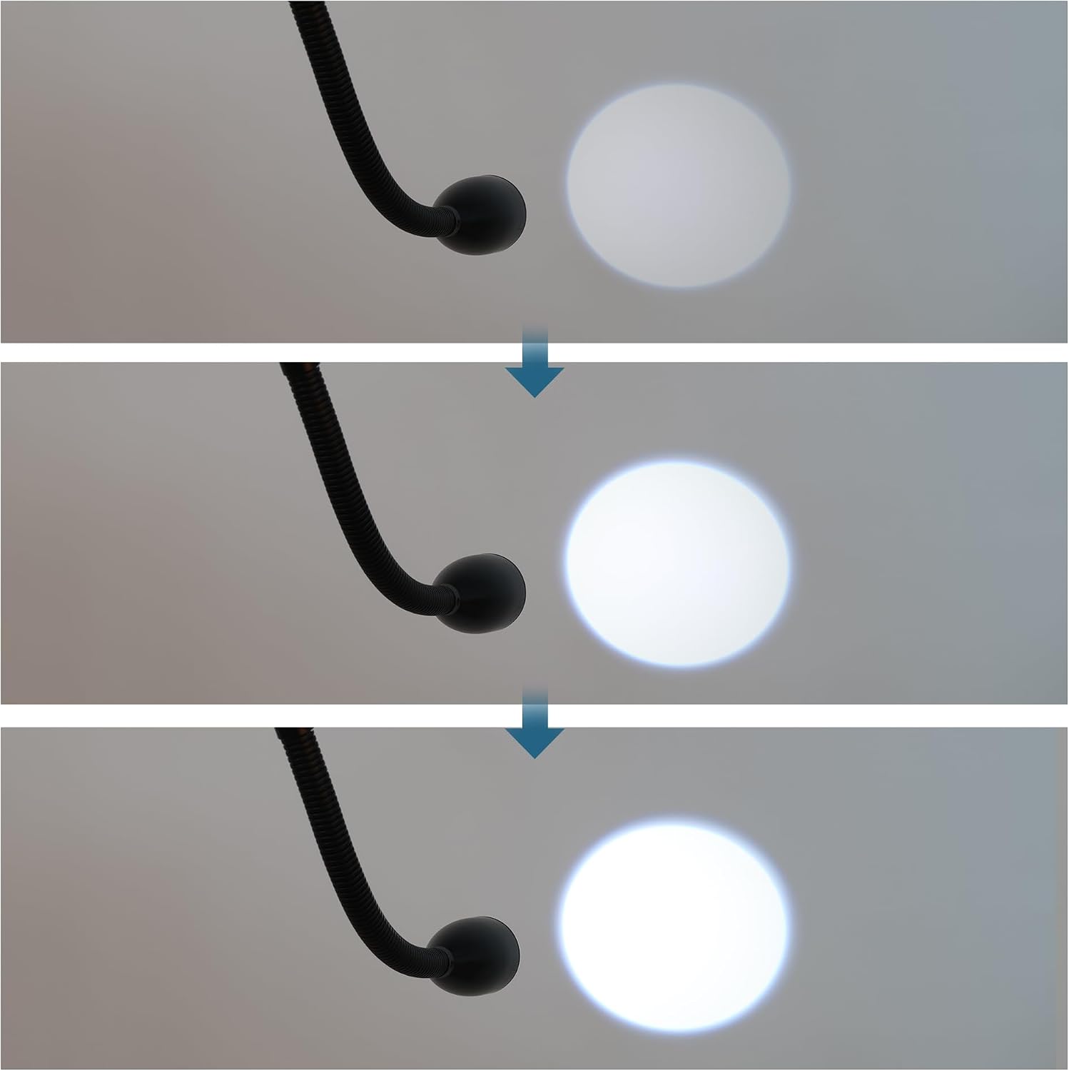 LED Examination Light with Adjustable Brightness, Flexible Arm & Desk Clamp – High-CRI LED Task Lighting for Professional & Workbench Use
