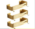 TOMYEUS Shower Caddy Bathroom Shelf Corner Shelf Wall Mounted Bathroom Shelf Brushed Gold Aluminum Bath Shower Shelf Bath Shampoo Holder Corner Shelf Shower Organizer (Color : Square Shelf 3)