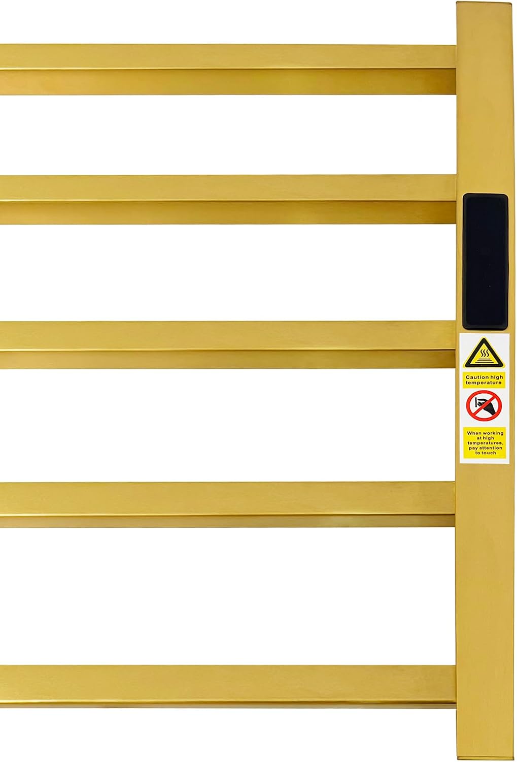 Luxury Heated Towel Rack Wall Mounted Towel Warmers, 5 Bars Towel Warmer Rack for Bathroom with Timer & Temperature Multi-Level Adjustable, Hardwired and Plug-in Compatible (Brushed Gold)