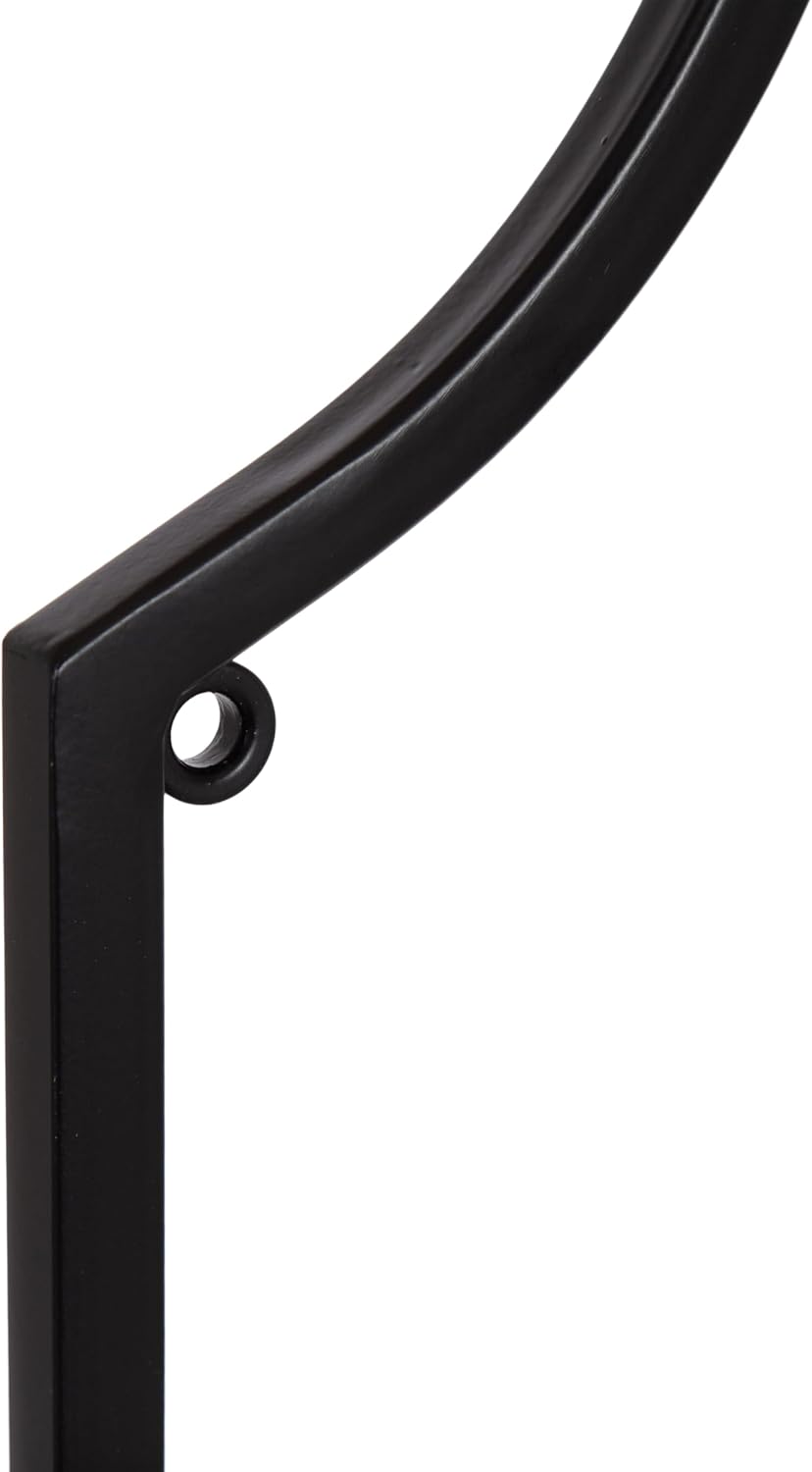 Kate and Laurel Ciel Glam Geometric Rectangular Wall Shelf; 18 x 24; Black; Decorative Shelves for Use as Over-the Toilet Storage or Bedroom Display Shelving