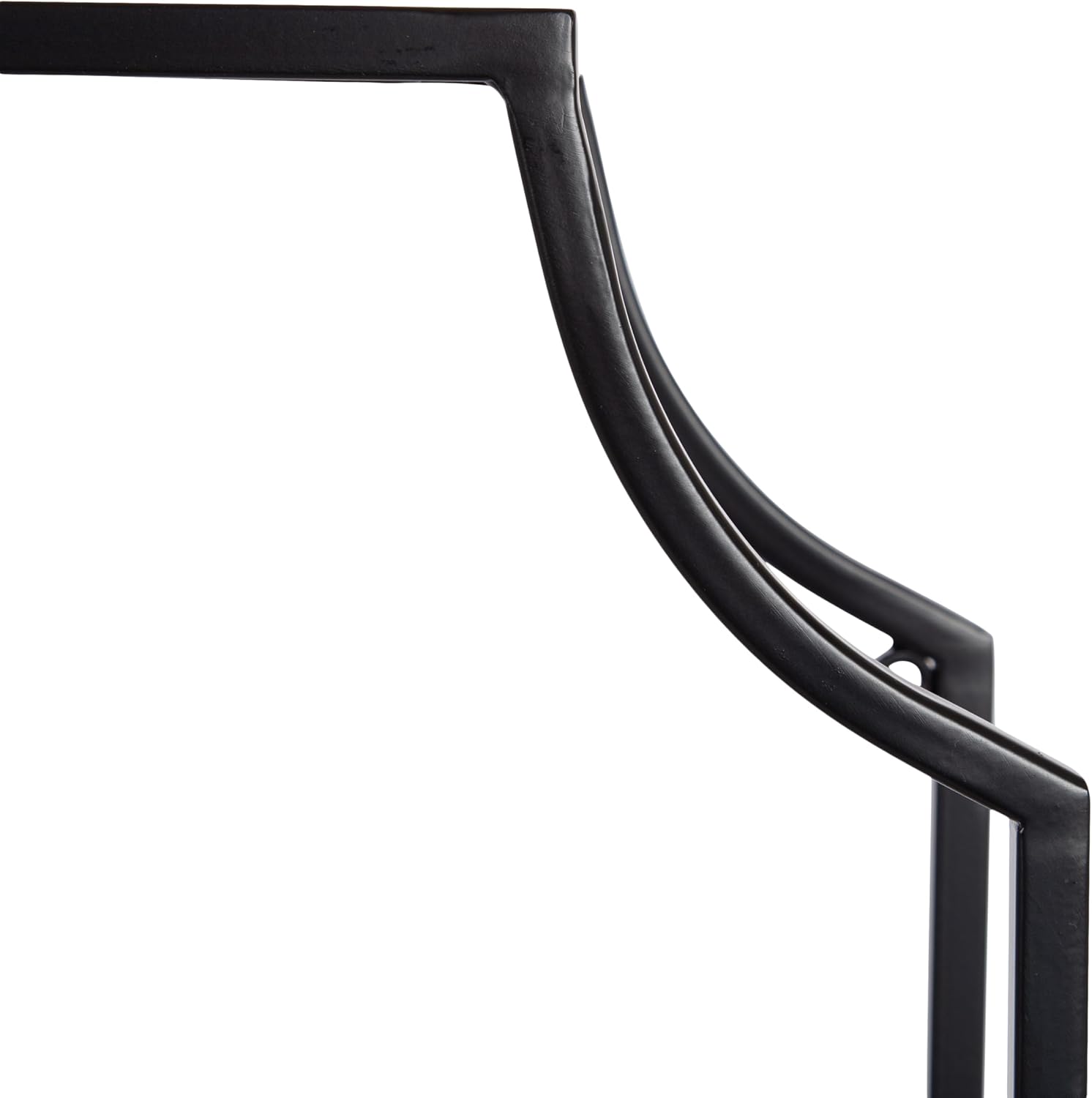 Kate and Laurel Ciel Glam Geometric Rectangular Wall Shelf; 18 x 24; Black; Decorative Shelves for Use as Over-the Toilet Storage or Bedroom Display Shelving