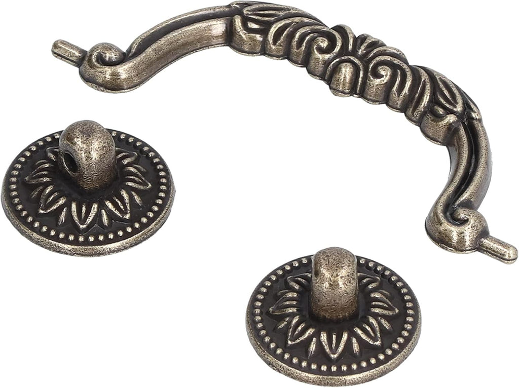 4 Set Modern Antique Cabinet Handle with Screw Bronze Sliding Door Handle for Wardrobe Shoe Cabinet, Kitchen Cupboard Door, Furniture Handle for Bedroom Drawer Door