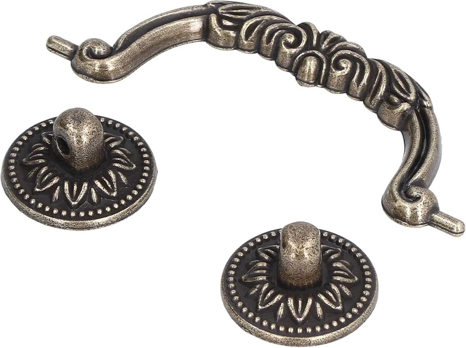 4 Set Modern Antique Cabinet Handle with Screw Bronze Sliding Door Handle for Wardrobe Shoe Cabinet, Kitchen Cupboard Door, Furniture Handle for Bedroom Drawer Door