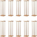 10 Pcs Wedding Flower Stand Metal Vase Stand with Plates Gold Floor Metal Column Gold Rectangular 7.87' x 7.8 7'x 31.5' Flower Display Stands Table Flower Stands for Wedding Party Events Table Decor (31.5 inch Tall)