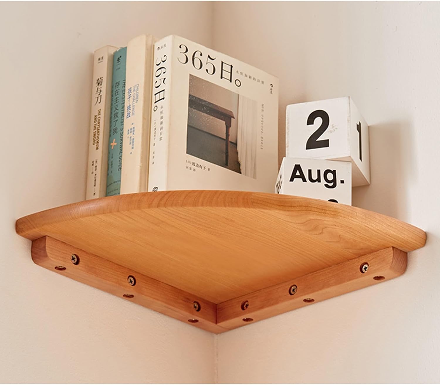 Kitchen Shelves, Corner Shelves Wall Mounted, Set of 3 Floating Corner Shelves, 3 Tier Solid Wood Hanging Display Shelf for Bathroom Kitchen Living Room, Black