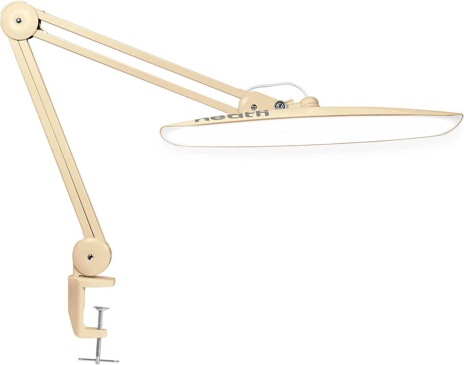 Neatfi XL 2200 Lumens 24W LED Desk Lamp – Shadow-Free Task Lighting | 4-Level Dimming | Home Office & Crafts Use | 20-Inch Wide Head (Gold, Non-CCT with Clamp)