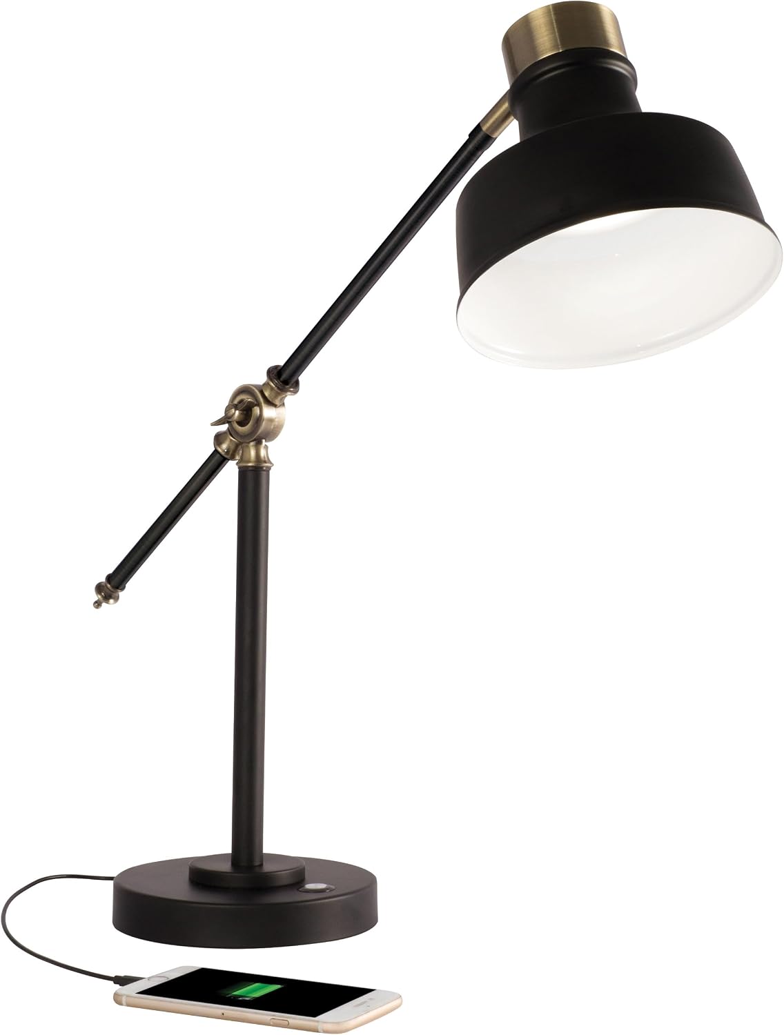 OttLite Balance LED Desk Lamp with USB Port - Modern, Adjustable, Desk Light