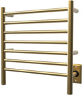 Amba RWHS-SSB Radiant Small Hardwired Plug-in Combo 7 Bar Towel Warmer in Satin Brass