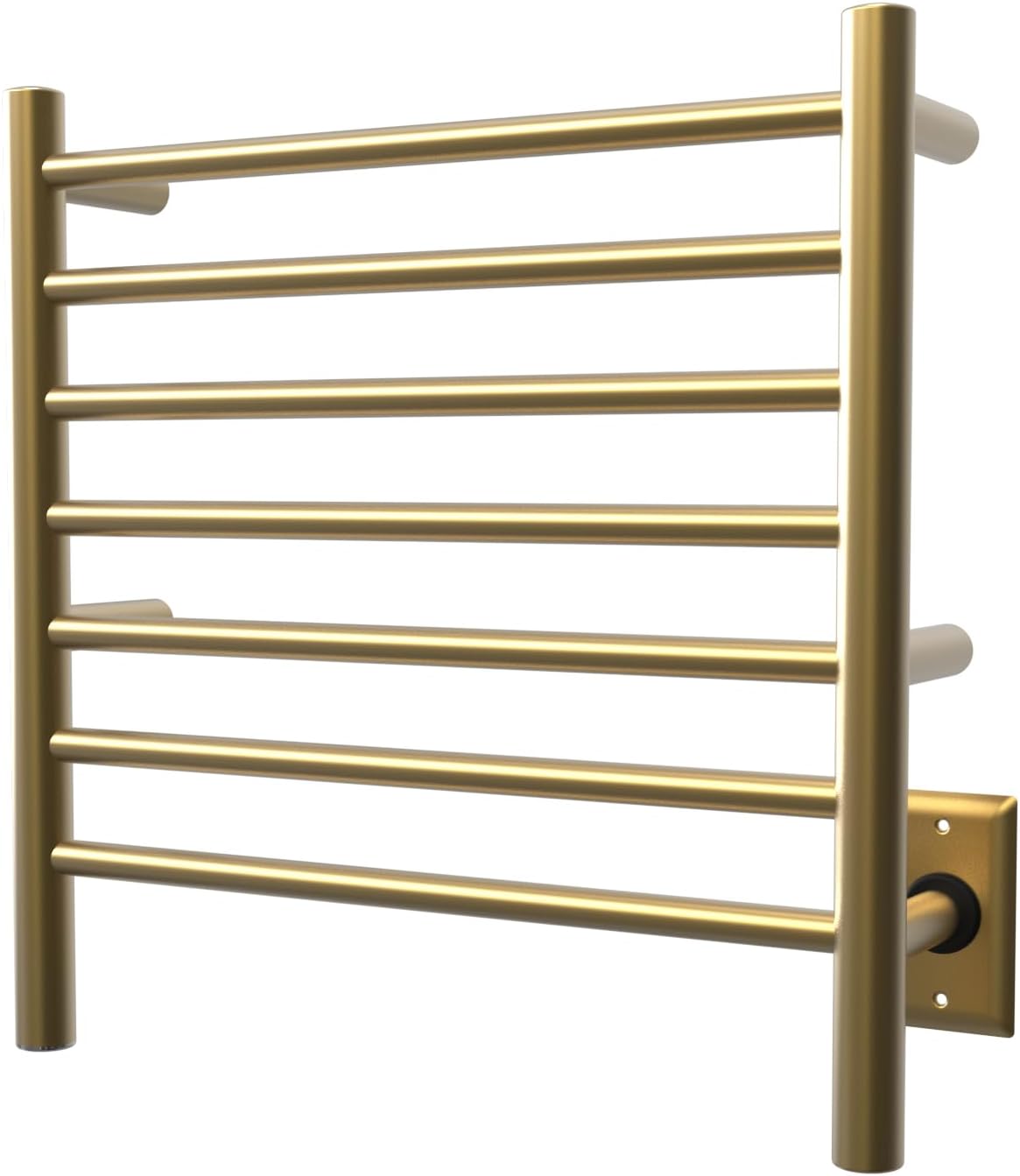 Amba RWHS-SSB Radiant Small Hardwired Plug-in Combo 7 Bar Towel Warmer in Satin Brass