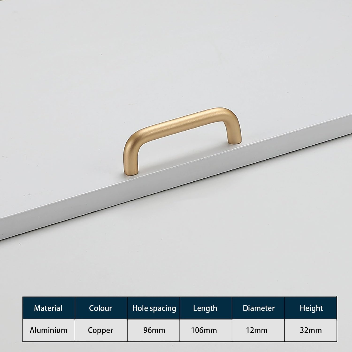 4 Pcs Gold Solid Drawer Pulls, Round Tube Shaped Cabinets Door Handles with Screws Aluminium Long Handles for Kitchen Bathroom Bedroom Storage Cabinets Black (Gold Hole