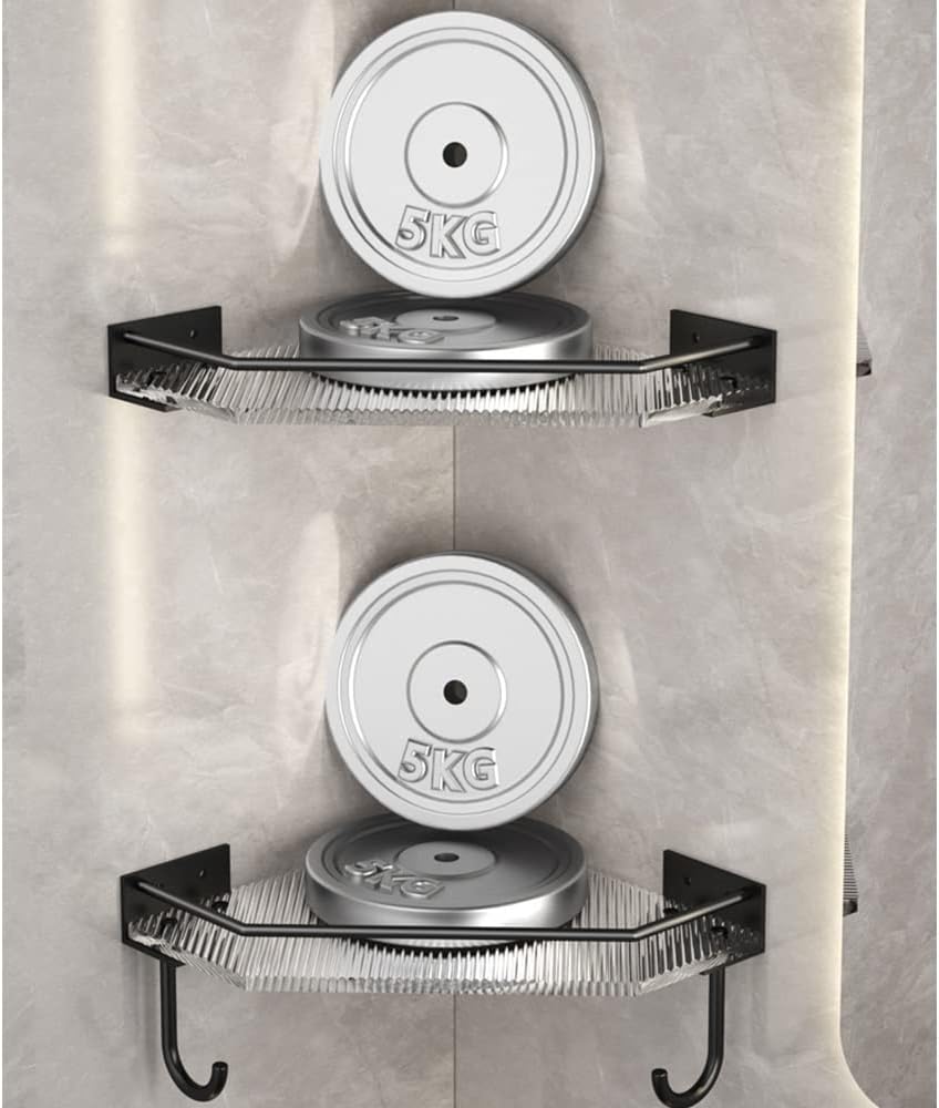 Corner Shower Caddy - Wall Mounted Acrylic Shower Shelves, Bathroom Storage Organizer for Efficient Shower Organization