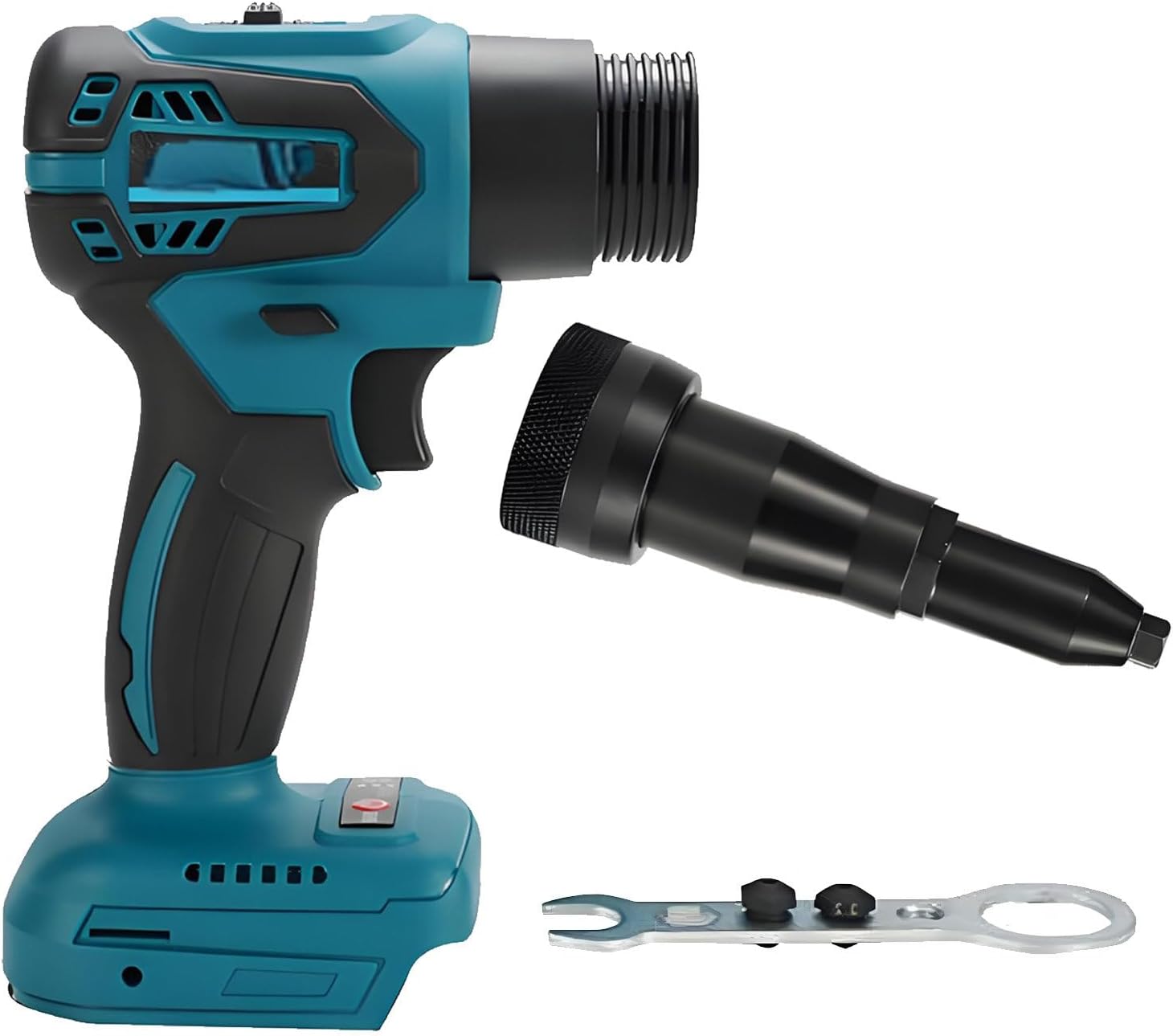 26V Cordless Electric Rivet Gun Brushless - Portable Battery Pop Rivet Tool Kit, Auto Reverse, Toolbox Storage, Fits 0.12-0.2in Rivets for Roofer, Gutter Installer & Mechanic Baremachine