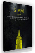 SuccessHunters Entrepreneur Motivational Wall Canvas Print Office Decor Modern Art 5 AM Legend Motivation Pop Culture Empire State Inspirational Hustle Art (40' x 30')