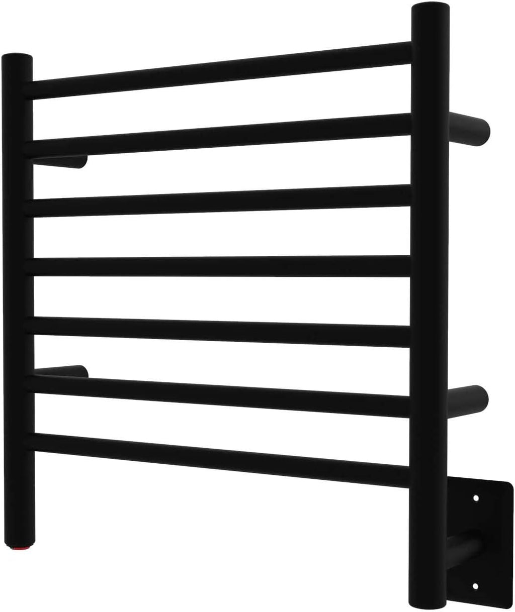 Amba RWHS-SMB Radiant Small Hardwired Plug-in Combo 7 Bar Towel Warmer in Matte Black