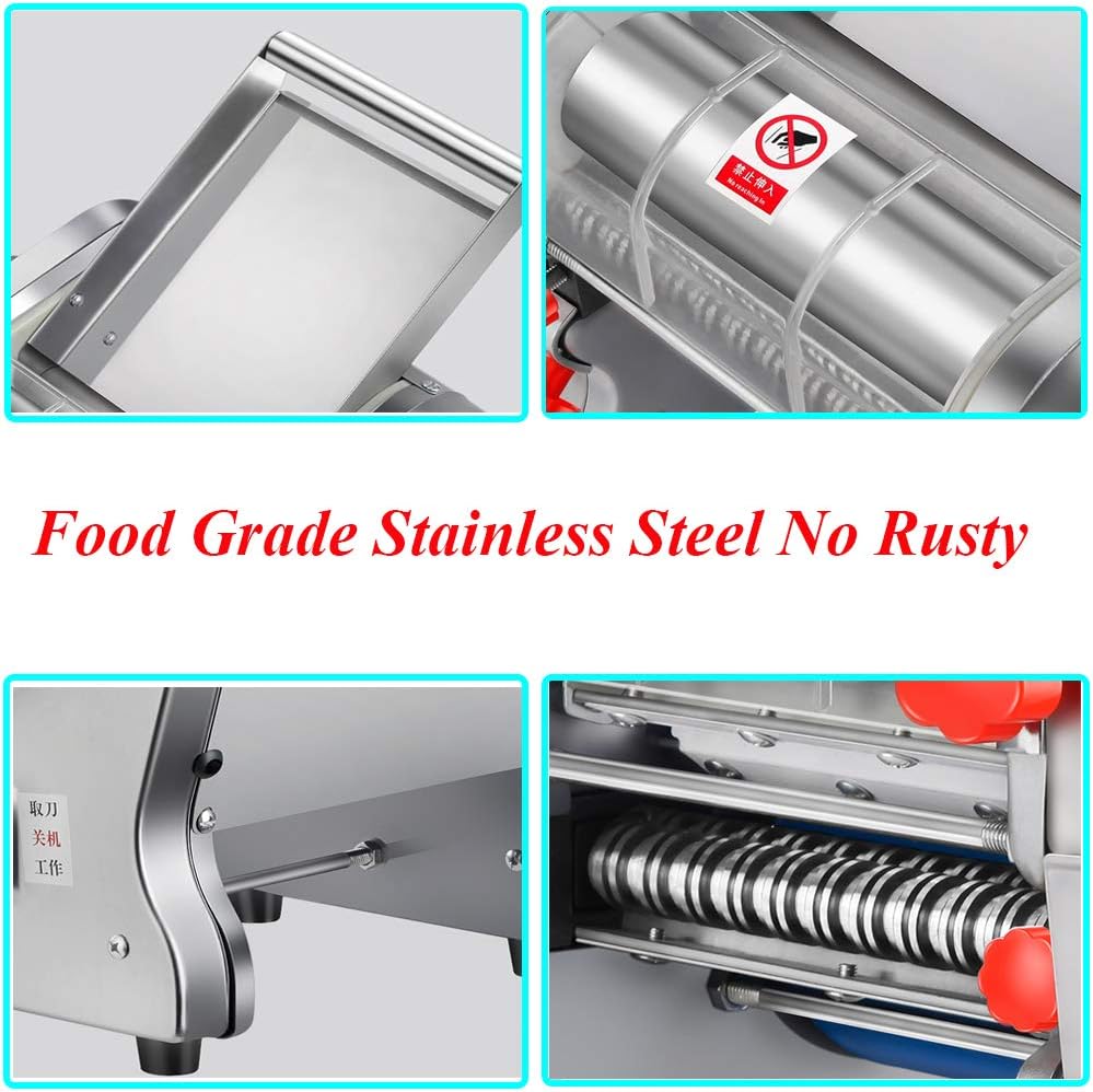 Commercial Electric Pasta Maker 3 IN1 Dough Spaghetti Roller Pressing Machine 3 mm / 9 mm Noodle Cutter for Restaurant Use
