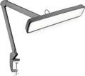 Neatfi XL 2,500 Lumens 30W LED Task Lamp for Manicure Table, Crafts, Workbench, Office – 22' Wide Shade Desk Light | Eye-Caring 6500K | 4-Level Brightness (Silver, Non-CCT with Clamp)
