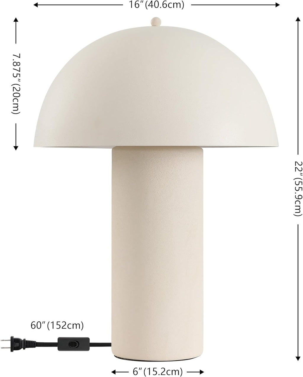 SAFAVIEH Lighting Collection Masson Sand 22-inch Ceramic Table Lamp for Bedroom, Living Room, Home Office, Desk, Nightstand (LED Bulb Included)