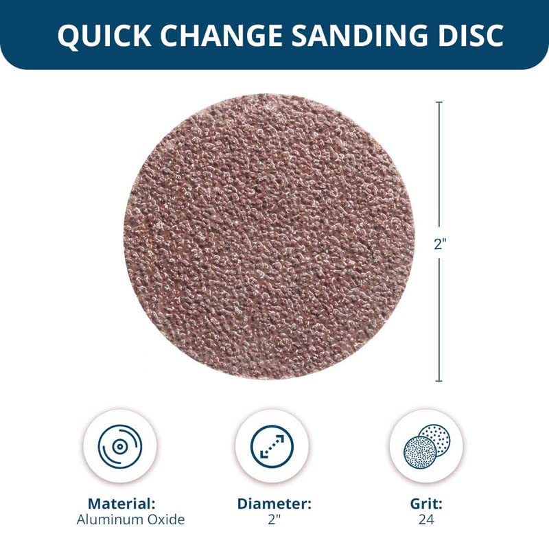 Benchmark Abrasives 2 Inch Sanding Discs Quick Change Aluminum Oxide - Sanding Discs, Drill & Die Grinder Sanding Disc - Deburring Polishing Rust Remover for Metal Paint Stripper (1000 Pack), 24 Grit