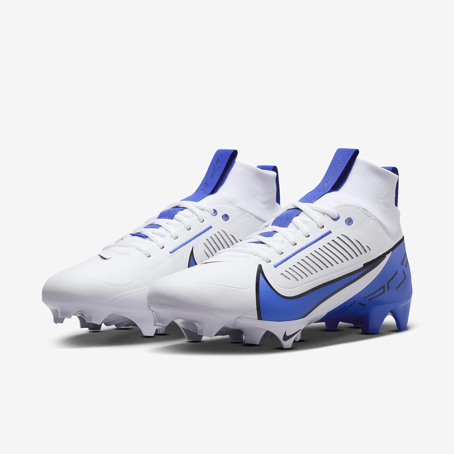 Nike Vapor Edge Pro 360 2 (Team Bank) Men's Football Cleats (FQ4044-102, White/Black/Hyper Royal) Size 15