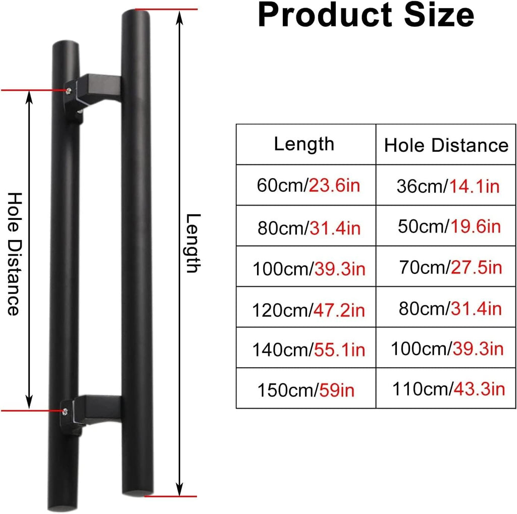 Barn Sliding Door Handle Glass Door Handle Glass Door Handle,Metal Round Tube Push Bar Handle,Bathroom Gate Bar,Stainless Steel Large Sliding Door Handle (Gold-60cm/23.6in