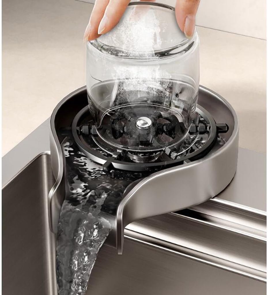 Kitchen Sinks, Single Bowl Stainless Steel Kitchen Waterfall Sink Pool Single Bowl Sink Table Basin with Cup Washer Faucet Siphon Home Commercial Beautiful (75 * 45 * 21Cm