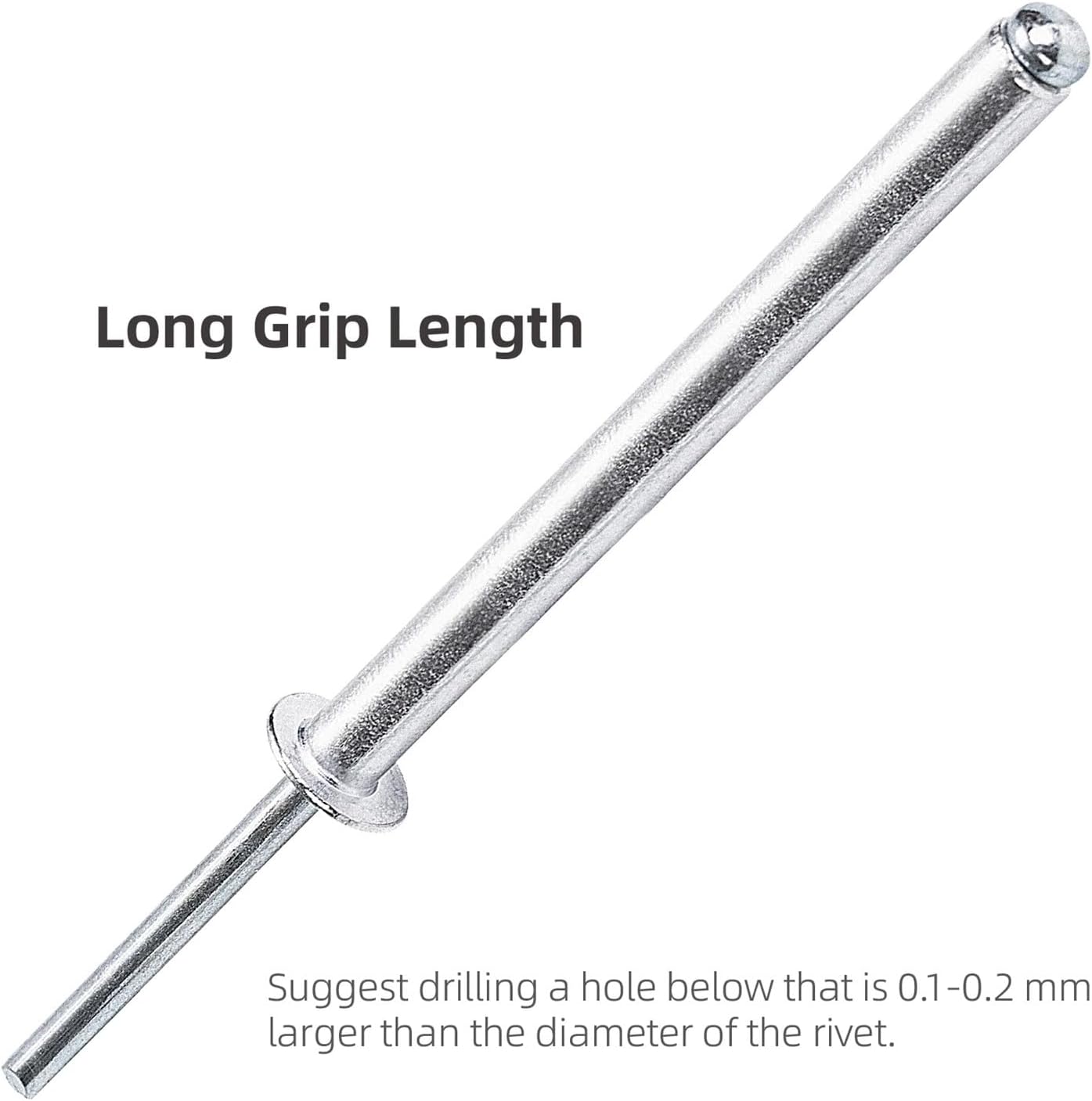 Rivets, Blind Pop Rivet, Aluminium Rivets Silver 3.2-4.8mm Grip Pack of 30/50 Pcs Dome Head(3.2x30mm,30Pcs)