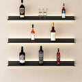 Floating Shelves Wall Mounted, Light-Emitting Shelves LED Light Wall Shelves Doesn't Take Up Wall Space Shelves Can Hold A Lot of Items (Color : Noir, Size : 60x20x6cm)