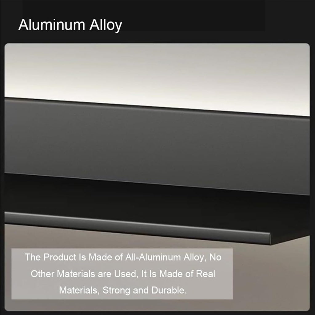 Floating Shelves Wall Mounted Light Emitting Shelves Built-in Illuminated LED Light Metal Lighted Display Stand for Living Room Office Bedroom (80x23cm)