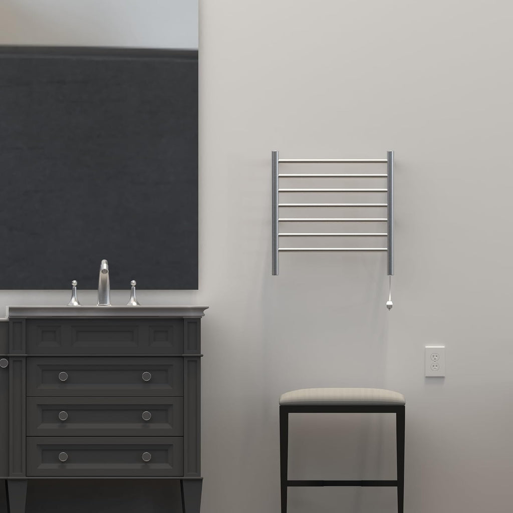 Amba RWHS-SB Radiant Small Hardwired Plug-in Combo 7 Bar Towel Warmer in Brushed