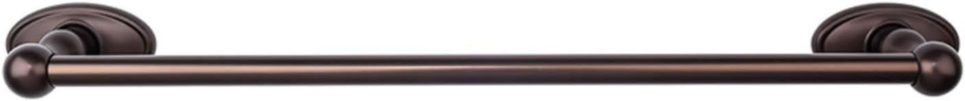 Top Knobs ED10ORBC Bath Edwardian Collection 30 Inch Single Towel Bar with Oval Backplate, Oil Rubbed Bronze Finish