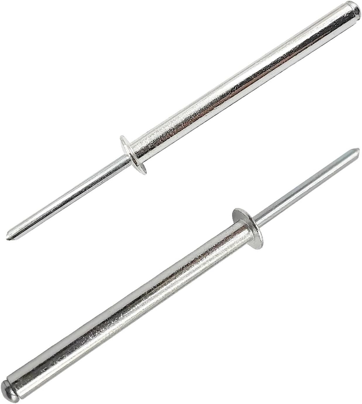 Pop Rivets 20Pcs Aluminium Dome Head Steel Shank Mandrel Super Long Special Blind Rivets 4.8mm For Leather Metal Wood(4.8x60mm)