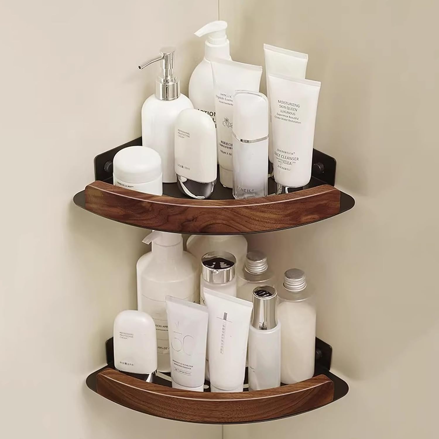 Bathroom Corner Shelf, Wall-Mounted StorageKitchen, Utility Rack Stylish Shower Caddy, for Bedrooms, Kitchens and Sink Units(30.5 * 3 * 2)