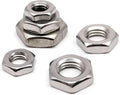 210pcs Hex Thin Nut Hexagon Jam Nut Set Mix M2 M2.5 M3 M4 M5 M6 M8 Assortment Kit Box Stainless Steel for Road Bicycle, Mountain Bike, Auto Etc