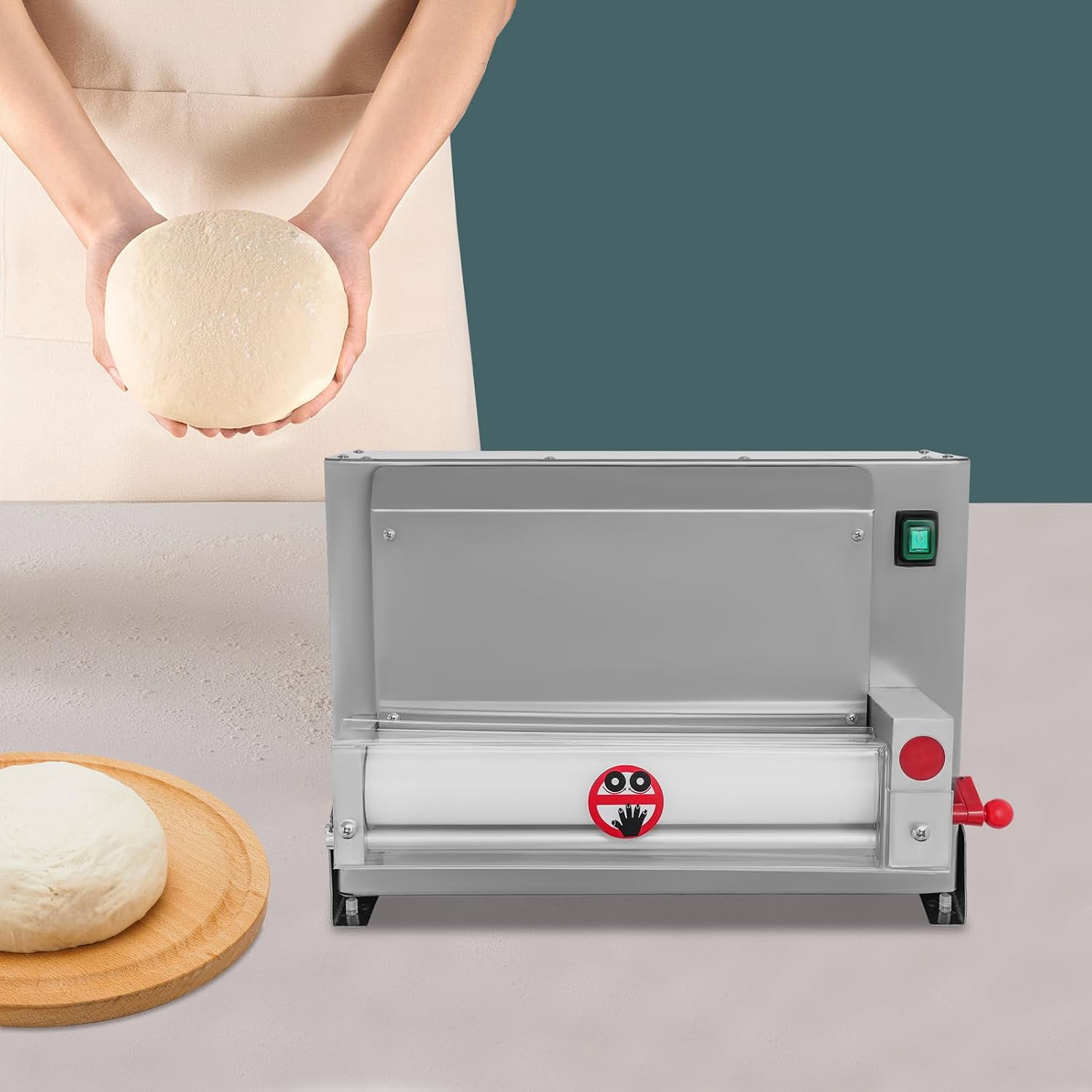 Electric Pizza Dough Roller Sheeter Machine, Automatic Commercial Pizza Press Making Machine 450W 110V Stainless Steel Pasta Maker Machine For Bakeries Pizzerias, Restaurants Kitchens (3-12in)