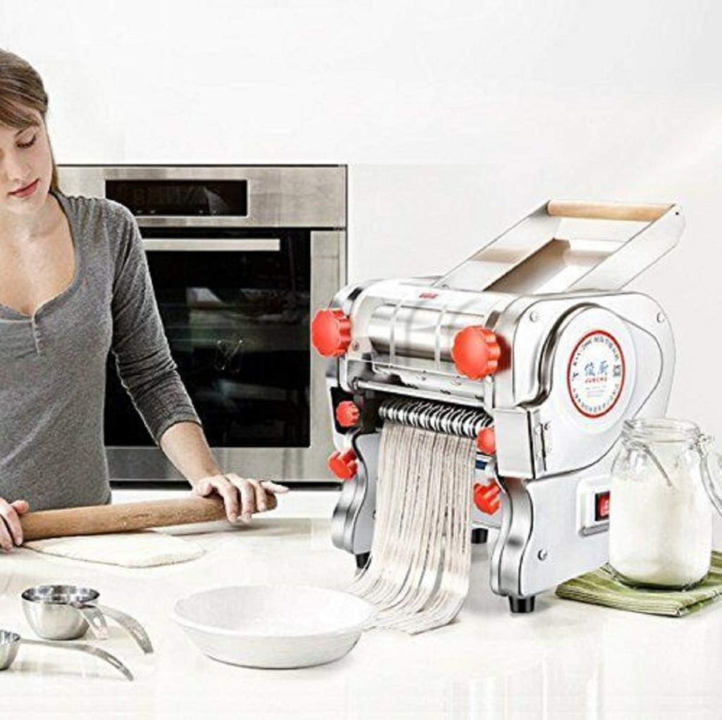 ele ELEOPTION 110V 550W Electric Pasta Maker Machine, 240 Modle Noodle Cutter Machine, (Noodle Width 24CM, Cutter 2mm/6mm) Pasta Roller and Cutter Set for Spaghetti