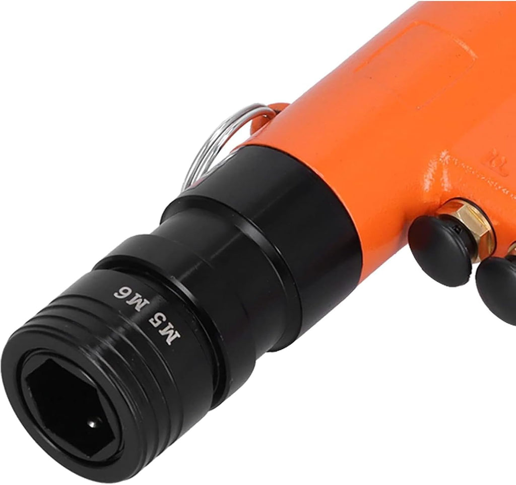 Duty Rivnut Tool, Pneumatic Rivet Nut Gun, Set Pop Rivet Nut Tool with Speed Adjustable and M5-M6 Nuts, Strong Pulling Force, for Alloy Steel Construction Industrial Riveting Operations
